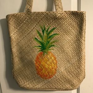 Straw Tote Bag Pineapple